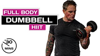 30 Min DUMBBELL HIIT Cardio Workout for Fat Loss