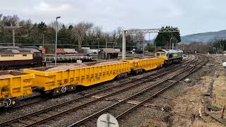 Network Rail Engineers Freight Move Freightliner 66549 6Y54 Carnforth 12/01/2025