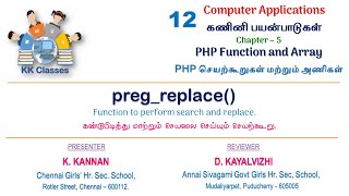 12th CA - Practical 9 - PHP preg_replace function