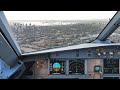 Breathtaking cockpit approach in San Diego International Airport | 4K