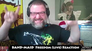 Music Teacher REACTS BAND-MAID FREEDOM Official Live Video REACTION