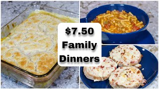$7.50 Budget Family Dinners for 4 | Dollar Tree Dinners