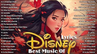 Greatest Disney Songs With Lyrics 👒 Disney Princess Songs 👒 The Most Romantic Di