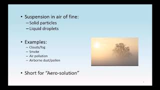 What is an aerosol?