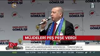 Başkan Erdoğan memleketi Rize'de müjdeleri peş peşe verdi