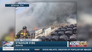 Denver Broncos stadium seats catch on fire