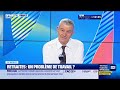 nicolas doze face à jean marc daniel retraites un problème de travail