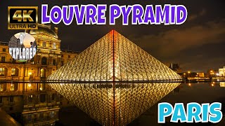 🇫🇷LOUVRE PYRAMID》Paris Night Walk 2020 【4K】