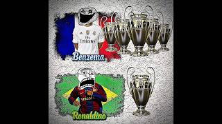 Benzema Vs Ronaldino #football #trophy #shorts