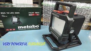 Cordless searchlight Metabo BSA 18 LED 4000 | Very powerful flashlight | Handyman Tips