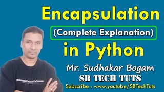 Encapsulation in Python | Encapsulation | OOPs in Python | Python Programming | Telugu