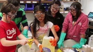 Kids turning grease into fuel