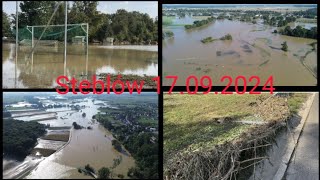 Powódź Steblów 17.09.2024 Wielka woda Przelanie rzeki Osobłoga zalane posesje