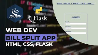 Web App to Split Bills with Users (Flask Database)