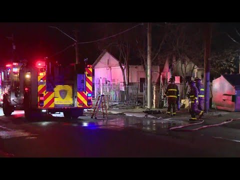 Crews Battle House Fire That Spread To Nearby Buildings - YouTube