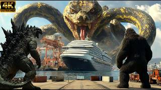 Godzilla & King Kong vs Giant Python — A City–Sea Battle… Then Something Unthinkable Happens
