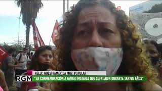 Concentración e inicio de la gran movilización 8M desde el Nudo Vial en Mendoza