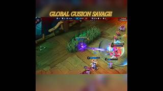 NEW GLOBAL GUSION SAVAGE KILL 🤯 MONTAGE GAMEPLAY #shorts #youtube #mlbb