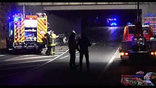 [PKW PRALLT GEGEN BRÜCKE] 2 TOTE BEI VERKEHRSUNFALL AUF DER L3017 IN HOFHEIM-WALLAU - 30.11.2016