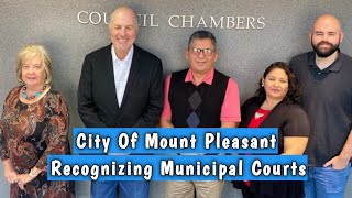 City Of Mount Pleasant Recognizing Municipal Courts