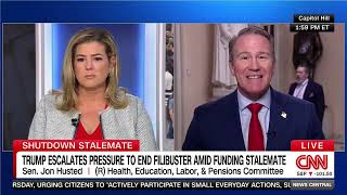'Let me finish!' Senate Republican loses his cool as he's fact-checked on his own bill