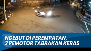 DETIK-DETIK Tabrakan Keras Dua Pemotor Ngebut di Perempatan Batuaya, Bali