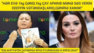 TOVUZ SAKİNİNDƏN DEPUTAT QƏNİRƏ PAŞAYEVAYA SƏRT SÖZLƏR