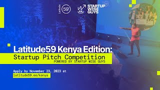 Latitude59 Kenya Edition 2023: Pitch Competition for Early-Stage Startups from East Africa