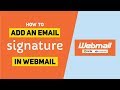 How To Add Email Signatures in Webmail (Roundcube)