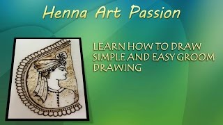 learn how to draw simple and easy groom/dulha with mehendi :only side face