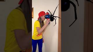 OMG Giant Scary Spider #shorts #superman #spiderman