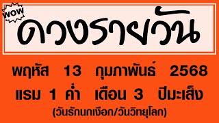 #ดวงรายวัน พฤหัส 13 กุมภาพันธ์ 2568 #ดวงรายวันวันนี้ #ดวงวันพรุ่งนี้ #ดูดวง #ดวงวันนี้ #horoscope