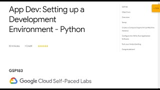 App Dev: Setting up a Development Environment - Python Qwik lab