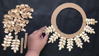 Unique Wall Hanging Craft Using Pistachio Shells | Paper Craft For Home Decoration | DIY Wall Decor