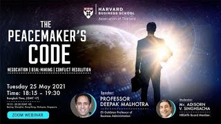 Deepak Malhotra on negotiation, deal-making & The Peacemaker's Code (w/ HBS Association of Thailand)