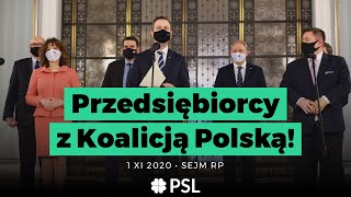 Przedsiębiorcy z Koalicją Polską! | KONFERENCJA PRASOWA | Kosiniak-Kamysz, Składowski, Podgórski