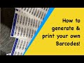 How to Generate & Print your own Barcode labels. Easy & Free. Small Business Tips