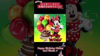 11月18日　ミッキーミニーお誕生日おめでとう🎉November 18 Happy Birthday Mickey Minnie 🎉