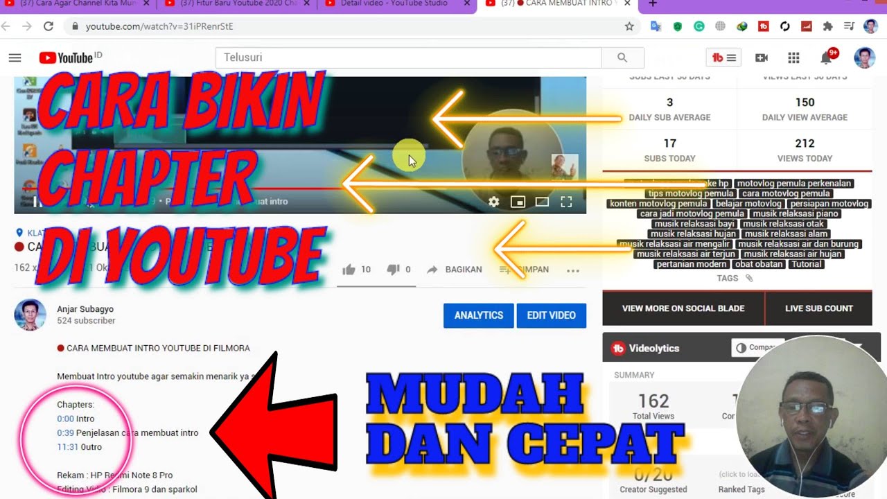 🔴 CARA MEMBUAT CHAPTER DI YOUTUBE - YouTube