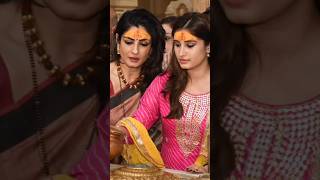 Raveena Tandon visits Somnath Temple with daughter Rasha Thadani \u0026 shares inside video! 😍 #shorts