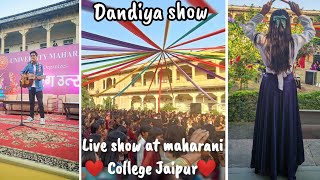 live show at maharani college Jaipur 💛|| #singer #livemusic #maharanicollege