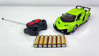 Unboxing \u0026 Test Drive a Green RC Sports Car - Scale 1:18, Super Fun!