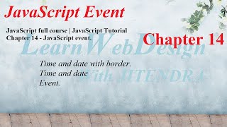 JavaScript full course | JavaScript Tutorial Chapter 14 - JavaScript event