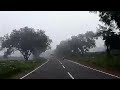 weather fog on the road।सडक पर कोहरा।धुक्यात हरवली वाट