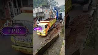 excavator dump truk pager gunung #shorts #short #shortvideo