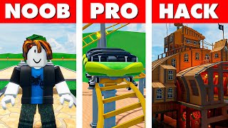 NOOB vs PRO vs HACKER In Theme Park Tycoon 2!