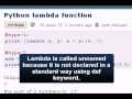 PYTHON Tutorial : Python lambda function