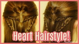 Arrow Braid Heart Hairstyle For Valentine's Day!