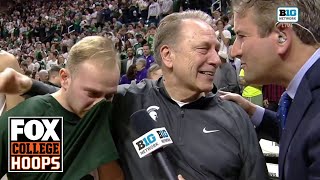 'I'm so thankful' — Steven Izzo embraces his dad Tom Izzo on Michigan State Seni