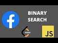 Binary Search   Leetcode 704   Javascript